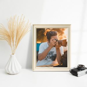 Modern Photo Frame for Wall & Desk, Decorative Picture Frame for Family Photos, Versatile Display Frame for Home and Office Décor(White Grain 4x6in)