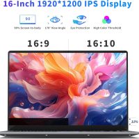 16 Inch Laptop Computer, Gaming Laptop 2025, 16GB RAM 1TB SSD, N150 Processor(Up to 3.6GHz), FHD 1920 * 1200, 180° Open, Backlit, BT4 WIFI5, Windows 11 Pro, 6000 mAh Battery, Student - Image 3