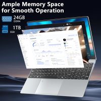 15.6 Inch Laptop, Gaming Laptop, Laptops 24GB 1TB SSD, Lap top Computer N5095, Traditional Laptops Computers 180 Angle Opening, Lap top Fingerprint Unlock Backlit Keyboard, 1920X1080 FHD IPS MINI-HDMI - Image 4