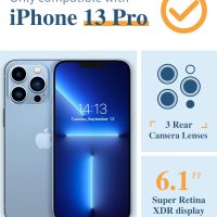 GVIEWIN for iPhone 13 Pro Case with Screen Protector & Camera Lens Protector, [10FT Military Grade Drop Protection] Clear Shockproof Slim Fit Floral Phone Case for Women 6.1" (Hibiscus) - Image 2