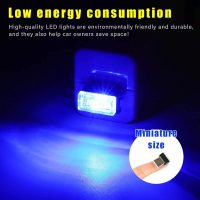 Augeny 4 PCS USB LED Car Interior Atmosphere Lamp, Plug-in USB Decor Night Light, Portable Auto Ambient Lighting Kit, Universal Vehicle Interior Accessories for Most Cars (Blue) - Image 5