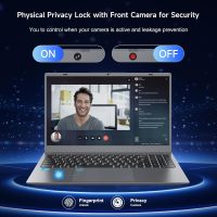 Windows11 Intel Laptop 15.6”HD Display（Celeron N5095）16GB RAM 256GB SSD Storage，With Free Office 2024 | Fingerprint Unlock | Privacy Camera | Backlit Keyboard，Suitable for Student and Business - Image 2