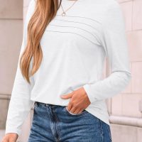 AUTOMET Long Sleeve Shirts for Women Pleated Dressy Casual Business Blouses Trendy Fashion Tunic Basic Tops - Image 3