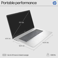 HP 17.3 inch Laptop, FHD Display, Intel Core i5-1334U, 16 GB RAM, 512 GB SSD, Intel Iris Xe Graphics, Windows 11 Home, Natural Silver, 17-cn3399nr - Image 5