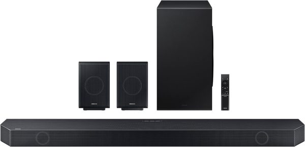 Samsung HW-Q990C 11.1.4ch Soundbar w/Wireless Dolby Audio, Rear Speakers Included w/Q-Symphony, SpaceFit Sound Pro, Adaptive Sound, Game Mode Pro, Airplay 2, AVA, Alexa Built-in