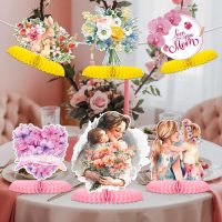 KOOY 12 PCS Mothers Day Decorations Mothers Day Centerpiece for Mothers Day Table Party Decorations Mothers Day Honeycomb Centerpiece for Mothers Day Decoration - Image 6