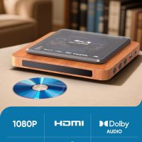 2025 Blu-ray Player with HDMI/AV Cables & Remote, Dolby Audio/DTS, 1080P | Plays Blu-ray A1, All DVDs (PAL) | USB, Retro Design - Image 4
