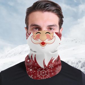 Christmas Santa Cooling Neck Gaiter Face Mask Lightweight Sun Protection Bandana Holiday Headwear Cycling Festive Events