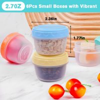 6Pcs 2.7 oz Leak-Proof Food Storage Containers With Lids, Small Condiment Containers for Meal Prep, Bento Box for Lunch Picnic Travel - Image 3