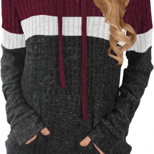 Lylinan Womens Cozy Textured Sweaters Fall Fashion Hoodies Trendy Outfits S-XXL