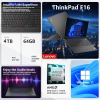Lenovo ThinkPad E16 Gen 2 Business Laptop Computer, AMD 8-Core Ryzen 7 7735HS (Beat i7-1355U), 64GB DDR5 RAM, 1TB PCIe SSD, 16" FHD+, WiFi 6, Backlit KB, Fingerprint Reader, Windows 11 Pro, Vent-Hear - Image 2
