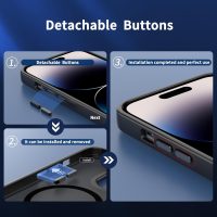 CACOE Magnetic Case for iPhone 13 & iPhone 14 6.1 inch-Compatible with MagSafe & Magnetic Car Phone Mount,Anti-Fingerprint TPU Thin Phone Cases Cover Protective Shockproof (Matte Black) - Image 9