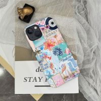 Generic Case Compatible with iPhone 14,Scratch Resistant Hybrid 2-Layer Hard Shell Phone Case,Seashells Beach Summer Jellyfish Collage - Image 6
