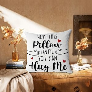 Long Distance Relationships Gifts Pillow Cases, Valentines Day Gifts, Valentines Day Decorations, Sofa Bed Couch Decor Pillow Protector Pillow Cover for Home Farmhouse Car Bedroom Dining Room