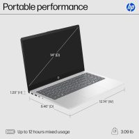 HP 14 inch Laptop, HD Touchscreen Display, AMD Ryzen 5 7520U, 8 GB RAM, 512 GB SSD, AMD Radeon Graphics, Windows 11 Home, Natural Silver, 14-em0499nr - Image 5