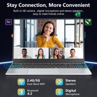 15.6 Inch Laptop, Gaming Laptop, Laptops 24GB 1TB SSD, Lap top Computer N5095, Traditional Laptops Computers 180 Angle Opening, Lap top Fingerprint Unlock Backlit Keyboard, 1920X1080 FHD IPS MINI-HDMI - Image 5