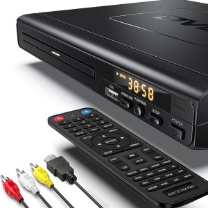 DVD Players for TV with HDMI, DVD Players That Play All Regions, Simple DVD Player for Elderly, CD Player for Home Stereo System, Included HDMI and RCA Cable