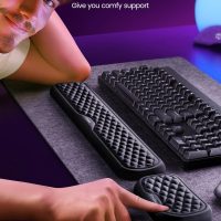Vaydeer Wrist Rest for Keyboard and Mouse, Computer Ergonomic Wrist Support Pad, Soft Memory Foam Arm Cushion for Desk, Palm Hand Office Laptop Typing - Image 2
