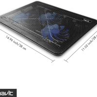 havit HV-F2056 15.6"-17" Laptop Cooler Cooling Pad - Slim Portable USB Powered (3 Fans), Black/Blue - Image 8
