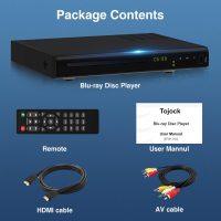 Blu Ray DVD Player, 1080P Home Theater Disc System, Play All DVDs and Region A 1 Blu-Rays, Support Max 128G USB Flash Drive + HDMI/AV/Coaxial Output + Built-in PAL/NTSC with HDMI/AV Cable - Image 9