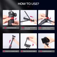 ULANZI MT-44 Extendable Phone Tripod, 59" Selfie Stick Vlog Stand with 2 in 1 Phone Clip, 360° Ball Head Camera Tripod for iPhone Sony Canon DJI Osmo Action Camera, Lightweight for Travel - Image 6