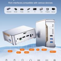 KAMRUI GK3Plus Mini PC Computer, W-11 Pro 12th Alder Lake N97 Mini PC (up to 3.6GHz), 8GB DDR 256GB M.2 SSD, Mini Desktop Computers Support Gigabit Ethernet, 2xHDMI+VGA 4K Triple Display/WiFi/BT - Image 4