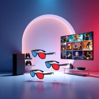 3Pcs Red and Blue 3D Glasses Universal TV Movie Dimensional Video Frame 3D Glasses DVD Game Glass 3D Style Glasses for 3D Movies Games, 3D Viewing Glasses, Televisions and Video - Image 2