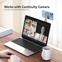 Magnetic Phone Holder for Laptop for MagSafe for iPhone 16/15/14/13/12 & All Phones, 180°Adjustable Phone Side Mount for Computer Monitor for Tesla, Desktop Cell Phone Bracket, Gray - Image 7