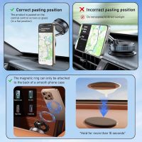 Vacuum Magnetic Phone Holder, 360° Adjustable Magnetic Car Mount, Foldable Portable Suction Cup Cell Phone Mount for Car/Gym/Mirror/Shower, Compatible with All Smartphones & All Car Models - Image 9