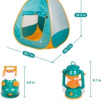 FUN LITTLE TOYS Pop Up Play Tent with Camping Gear and Tools Set, Outdoor Toys for Kids - Image 6