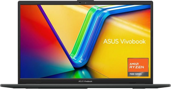 ASUS Vivobook Go 15.6” FHD Slim Laptop, AMD Ryzen 3 7320U Quad Core Processor, 8GB DDR5 RAM, 256GB SSD, Windows 11 Home, Fast Charging, Webcam Shield, Military Grade Durability, Black, E1504FA-AB34