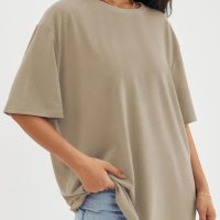 ATHMILE Womens Oversized T Shirts Loose Fit Crewneck Short Sleeve Tops Summer Casual Blouse Y2K 2025 Basic Tee Beach - Image 4