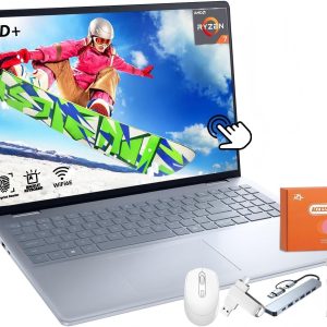 Dell Inspiron 16 Business Touchscreen Laptop, 16" FHD+ Screen, AMD Ryzen 7-8840U(Up to 5.1 GHz), 64 GB DDR5, 4 TB SSD, Backlit KB, Fingerprint Reader, Windows 11 Pro, w/Mouse, Accessories