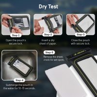 Pelican 2 Pack Marine - IP68 Waterproof Phone Pouch (Regular Size) Floating Waterproof Phone Case - Beach Cruise Ship Travel Essentials - Works w/All Phones - Detachable Lanyard - Black/Hi-Vis Yellow - Image 8