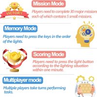 Pop The Target! Handheld Speed Push Game Machine: A Fun Multiplayer Game for Family. Sensory Fidget Toy Christmas Toys Gifts for 6 7 8 9 10 11 12 Years Old Kids Road Trip Car Games Kids White - Image 9