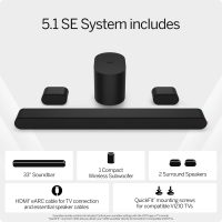 VIZIO 5.1 Soundbar SE, Wireless Subwoofer, Surround Sound w/Dolby Atmos & DTS:X, Bluetooth Speaker, QuickFit™ Compatible – SV510X-08 (New, 2024 Model) - Image 3