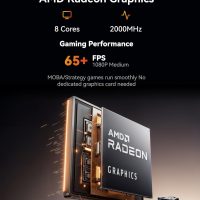 ACEMAGICIAN Kron Mini K1 Mini PC, Ryzen 7 7730U (Upgraded 5825U/7430U) up to 4.5Ghz, 16GB RAM 512GB SSD Micro Computer Support 4K, Desktop PC with WiFi6/BT5.2/Pre Win11Pro, Home Office Casual Gaming - Image 4