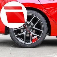 Pack-6 Car Reflective Stickers, Car Wheel Rim Stripe Decals, Universal Automotive Decals for 18-21 Inch Wheels Tire Rim Decoration Accessories (Red) - Image 3