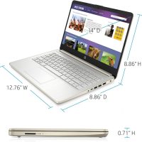 HP Touchscreen Laptop Computer for Home Student Study, 1-Year Office, 4GB DDR4 RAM, 64GB eMMC, Intel Processor, 14 inch, WiFi 6, Bluetooth, Windows 11 Home S, Pale Gold - Image 8