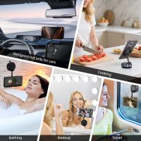 Vacuum Magnetic Suction Phone Holder, Foldable and Retractable Hands-Free Suction Cup Phone Mount for Car/Gym/Mirror/Smooth Surface, Compatible with iPhone Android and All Smartphones (Black) - Image 9
