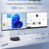 KAMRUI Essenx E1 Mini PC Computer with N97 Processor, 16GB DDR4 RAM 256GB M.2 SSD, Mini Desktop Computer Support Dual 4K, WiFi, Bluetooth, Ethernet, HTPC for Business, Education, Home - Image 4