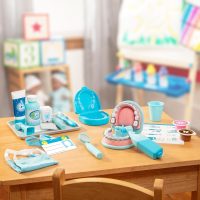 Melissa & Doug Super Smile Dentist Kit with Pretend Play Set of Teeth and Dental Accessories (25 Toy Pieces) Pretend Dentist Play Set, for Kids Ages 3+ - Image 9