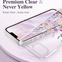 GVIEWIN for iPhone 16e Case with Screen Protector,[Non-Yellowing][Military-Grade Protection] Hard PC&TPU Bumper,Floral Shockproof Protective Clear Phone Case for iPhone 16E 2025(Floratopia/Colorful) - Image 3