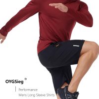 6 Pack Men's Quick Dry Long Sleeve Shirts UPF 50+ UV Sun Protection SPF Shirt Moisture Wicking T-Shirt for Casual Workout - Image 5