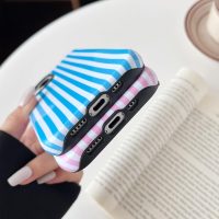 Compatible with iPhone 13/14 Case Cute Aesthetic Striped Phone Case for Women Girl Shockproof Slim TPU and Hard PC Protective Cover (Pink) - Image 5