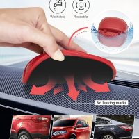 Loncaster Car Phone Holder, Car Phone Mount Silicone Car Pad Mat for Various Dashboards, Slip Free Desk Phone Stand Compatible with iPhone, Samsung, Android Smartphones, GPS Devices and More (Red) - Image 2