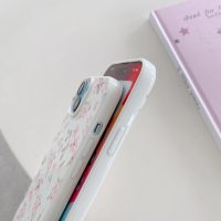 QLTYPRI for iPhone 13 Case, Cute Pink Floral Flower Pattern Aesthetic Phone Case, Raised Camera Protection Soft Slim TPU Shockproof Protective Phone Cover for Girls Women - Pink - Image 3