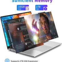 16 Inch Laptop Computer 2025, Gaming Laptop, 16GB RAM 1TB SSD, N95 Processor, FHD 1920 * 1200, 180° Open, Backlit Keyboard, Windows 11 Pro, Fingerprint Unlock, UHD Graphics 750 MHz, Student - Image 5