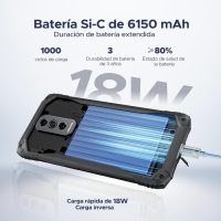 DOOGEE Blade 10 Ultra Energy Android 15 Rugged Phone 4.5G, 10.7mm Ultra-Thin,Octa Core Rugged Smartphone, 6.56" HD+90Hz, 64MP Camera, 6150mAh Battery, IP68/IP69K Waterproof Phone, NFC/Face Unlock - Image 3