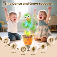 Dancing Talking Cactus Toy for Baby Toddler, Boys Girls Gifts Singing Mimicking Recording Repeating What You Say Baby Toys with 120 English Songs (Adjustable Volume) - Image 4